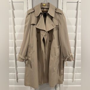 Christian Dior Vintage Belted Fully Detachable Wool Lined Beige Trench Coat 44R